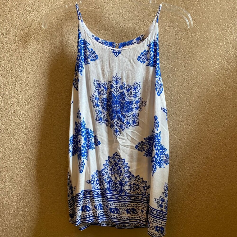 Womens Renee C. blue/white Tank top -size Large